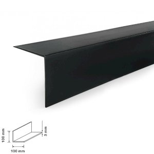 Black 1m Long Plastic PVC Corner 90 Degree Angle Trim