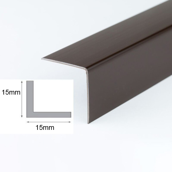 1m Long Plastic PVC Brown Corner 90 Degree Angle Trim