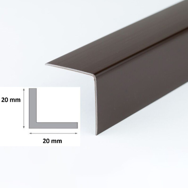 1m Long Plastic PVC Brown Corner 90 Degree Angle Trim