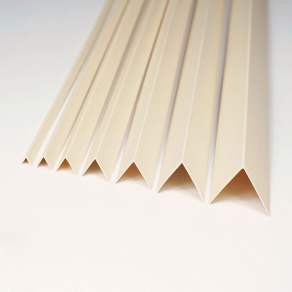 1m Long Plastic PVC Ivory Corner 90 Degree Angle Trim