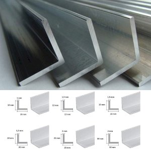 Natural Aluminium Extruded Angle Corner Wall Protector - 1m Long