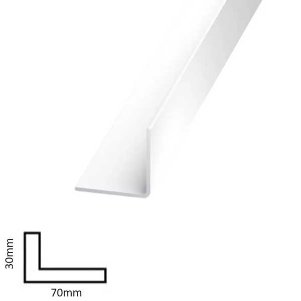 1m Plastic Corner Trim PVC Angle Cover Strip Rigid 90 Degree Angle Edging