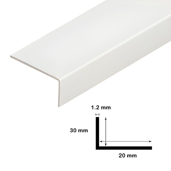 1m PVC Plastic Unequal White Corner 90 Degree Angle Trim