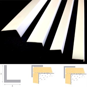 1m PVC Plastic Unequal White Corner 90 Degree Angle Trim