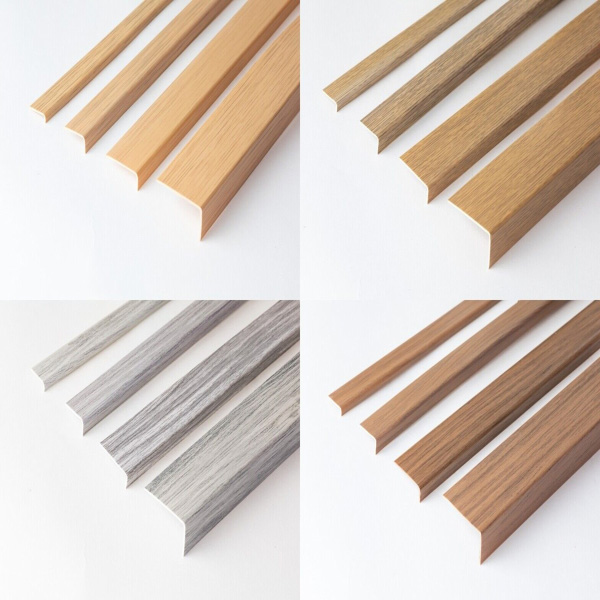 1m Wood Effect Plastic PVC Unequal Corner 90 Degree Angle Trim