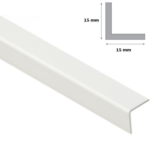 1m Long White PVC Plastic Corner 90 Degree Angle Trim