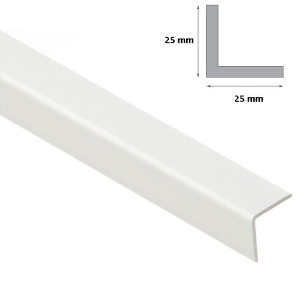 1m Long White PVC Plastic Corner 90 Degree Angle Trim