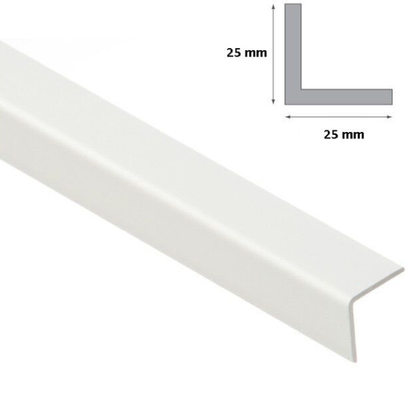 1m Long White PVC Plastic Corner 90 Degree Angle Trim