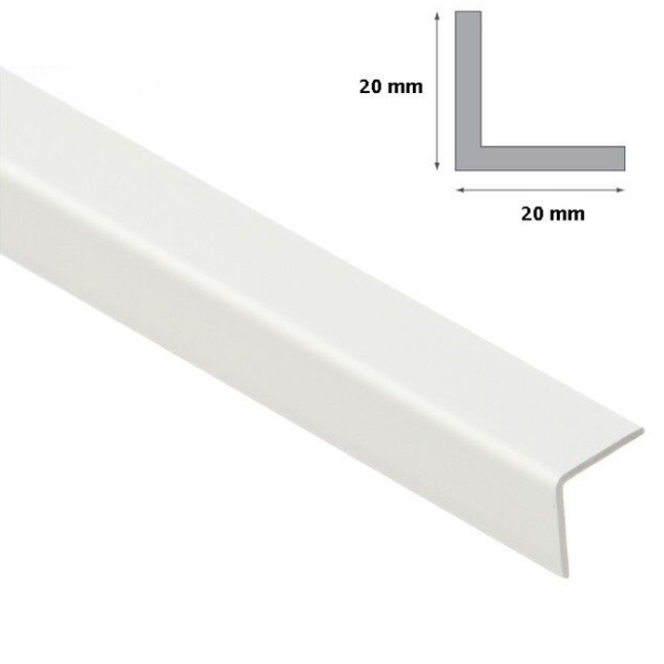 1m Long White PVC Plastic Corner 90 Degree Angle Trim