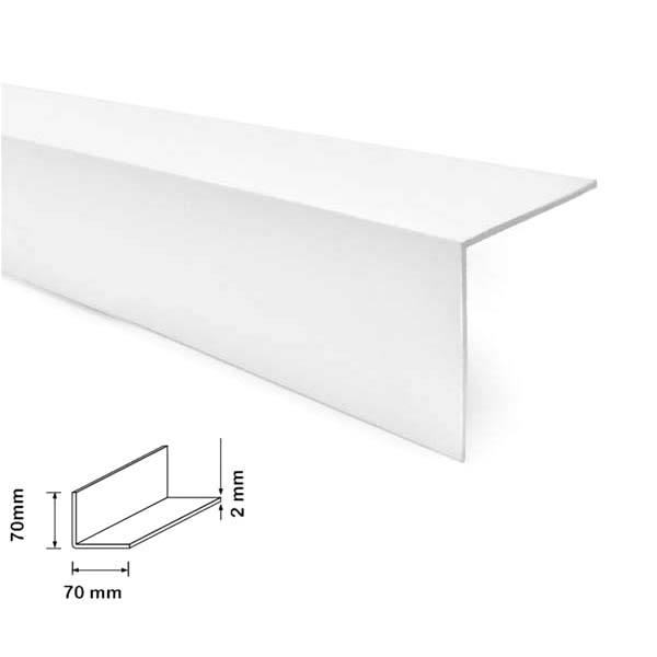 1m Long PVC White Plastic Corner 90 Degree Angle Trim