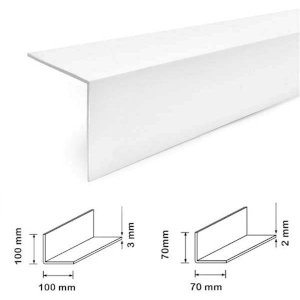 1m Long PVC White Plastic Corner 90 Degree Angle Trim