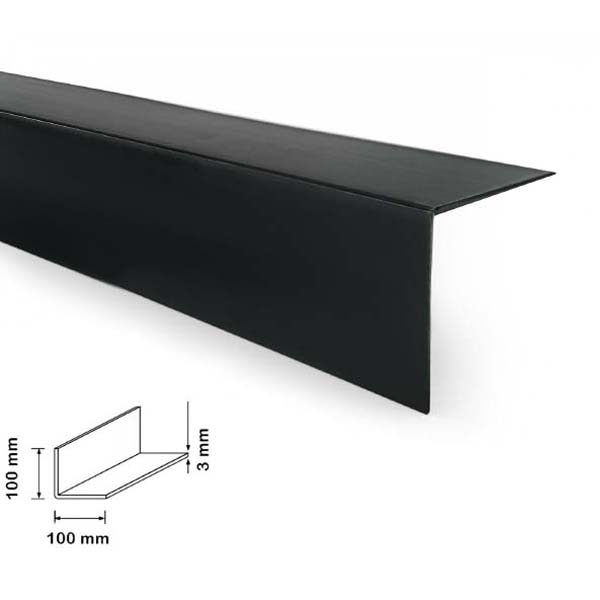  2.44m PVC Black Plastic Corner 90 Degree Angle Trim