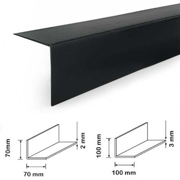  2.44m PVC Black Plastic Corner 90 Degree Angle Trim