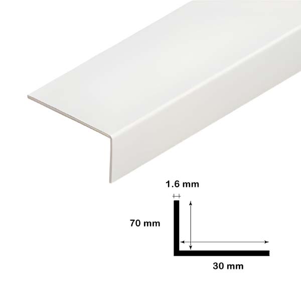 2.5m Unequal PVC Plastic 90 Degree Angle Trim Corner Protector