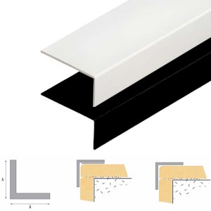 2.5m Unequal PVC Plastic 90 Degree Angle Trim Corner Protector