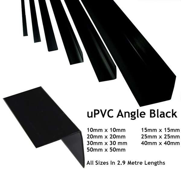 UPVC Black 90 Degree Plastic Angle Durable Trim Corner 