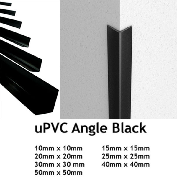 UPVC Black 90 Degree Plastic Angle Durable Trim Corner 