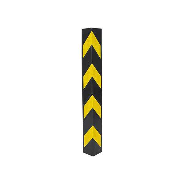 Chevron Pattern Black & Yellow Rubber Corner Guards - 5 Pieces