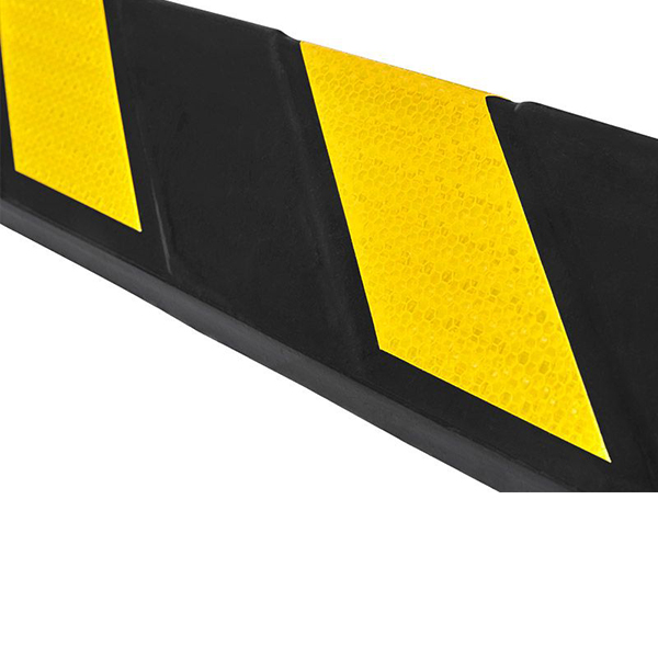 Chevron Pattern Black & Yellow Rubber Corner Guards - 5 Pieces