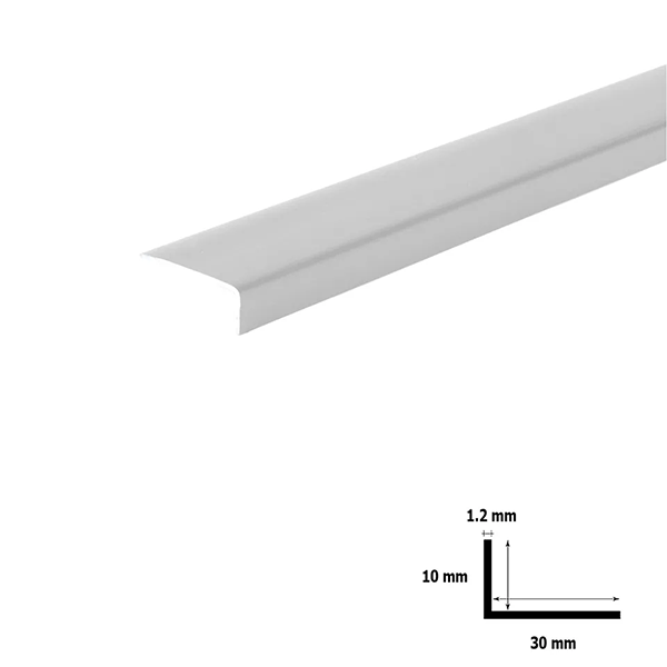 2.5m Long Unequal PVC Plastic 90 Degree Angle Corner Trim 