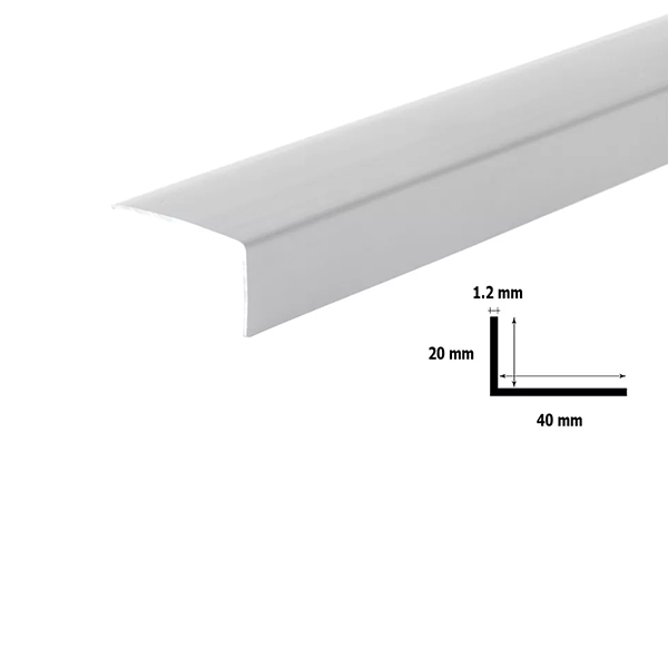 2.5m Long Unequal PVC Plastic 90 Degree Angle Corner Trim 