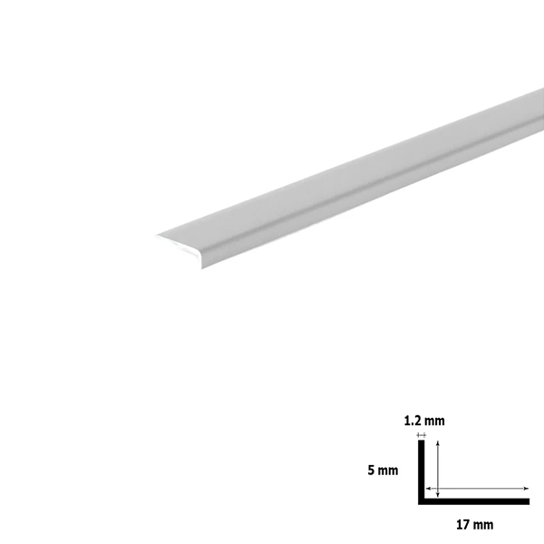 2.5m Long Unequal PVC Plastic 90 Degree Angle Corner Trim 