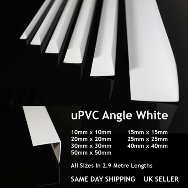 UPVC White 90 Degree Strong Plastic PVC Corner Angle Trim 