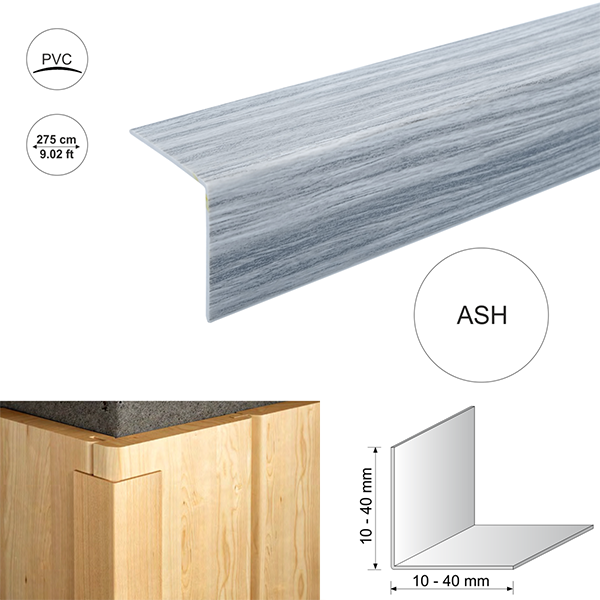 PVC Plastic Wood Effect 90 Degree Angle Trim Corner Protector