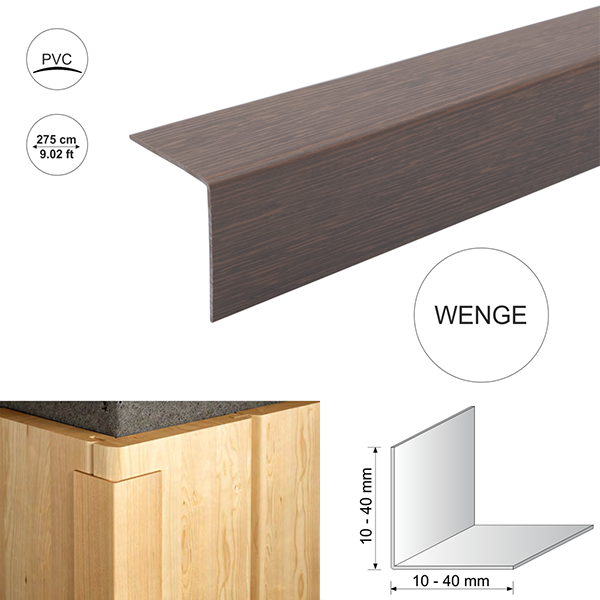 PVC Plastic Wood Effect 90 Degree Angle Trim Corner Protector