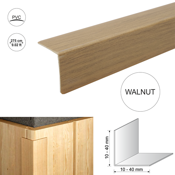 PVC Plastic Wood Effect 90 Degree Angle Trim Corner Protector