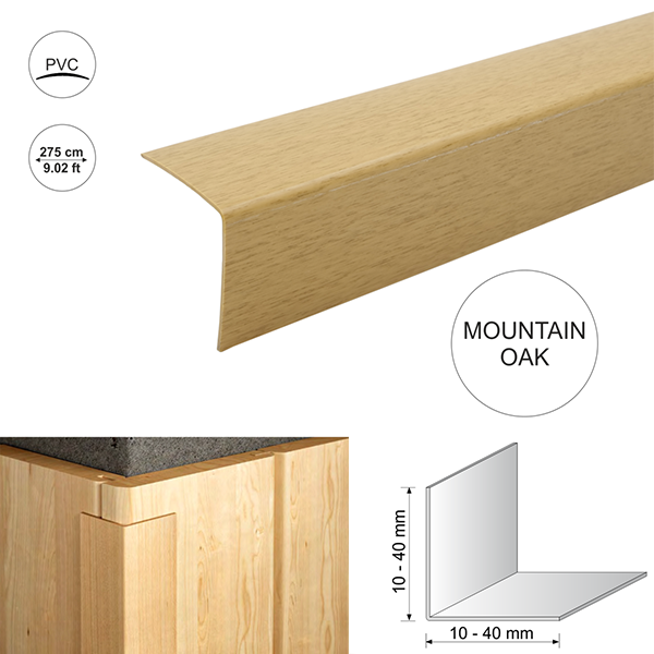 PVC Plastic Wood Effect 90 Degree Angle Trim Corner Protector