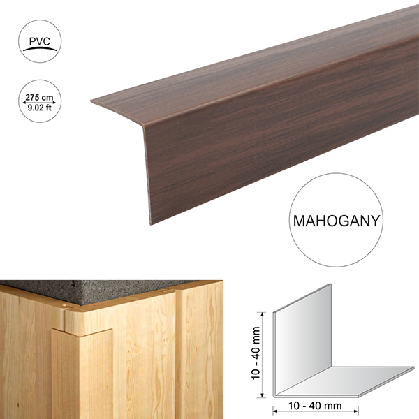 PVC Plastic Wood Effect 90 Degree Angle Trim Corner Protector