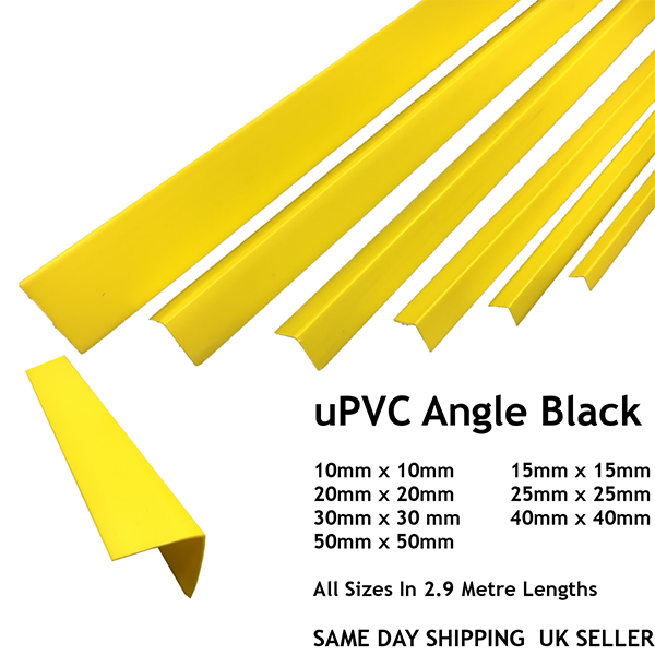 90 Degree Yellow Plastic PVC Corner Angle Trim Strong & Durable