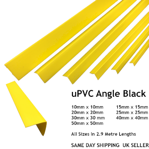 90 Degree Yellow Plastic PVC Corner Angle Trim Strong & Durable